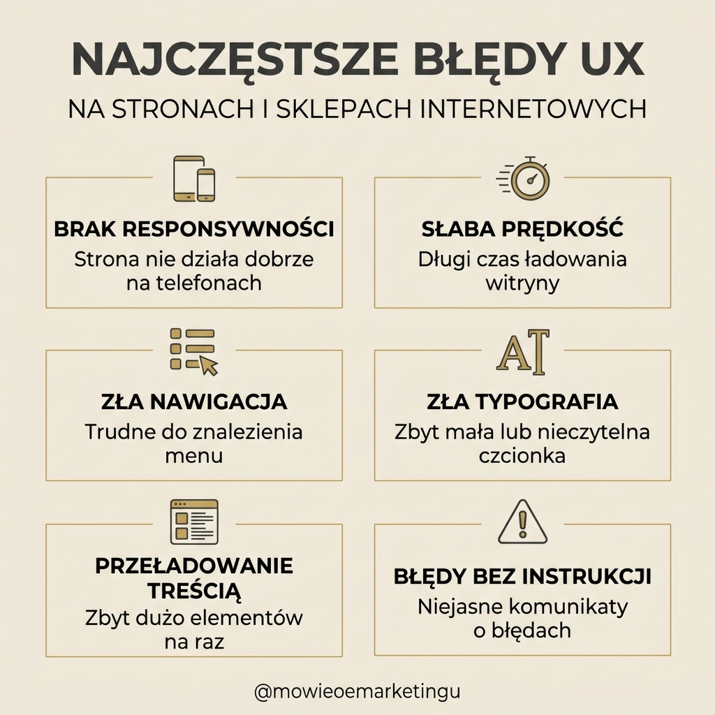 ❌ Najczęstsze błędy UX na stronach i sklepach internetowych ❌ | Sprawdź, jak je szybko naprawić! 💡